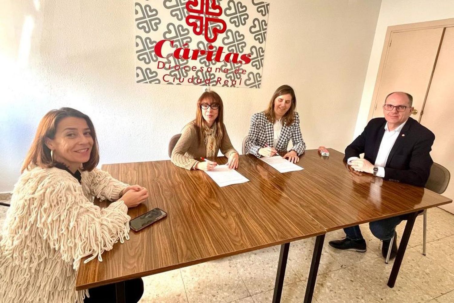 De izquierda a derecha, Ana Isabel Parras, Eugenia Fernández, Concepción Aranguren y Ángel Ruiz-Moyano